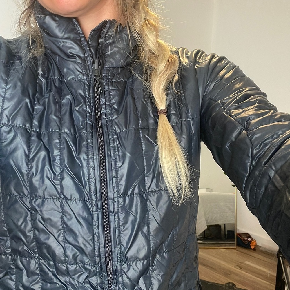 W- Cotopaxi reversible Kusa quilted, puffy puffer blue black jacket- Small